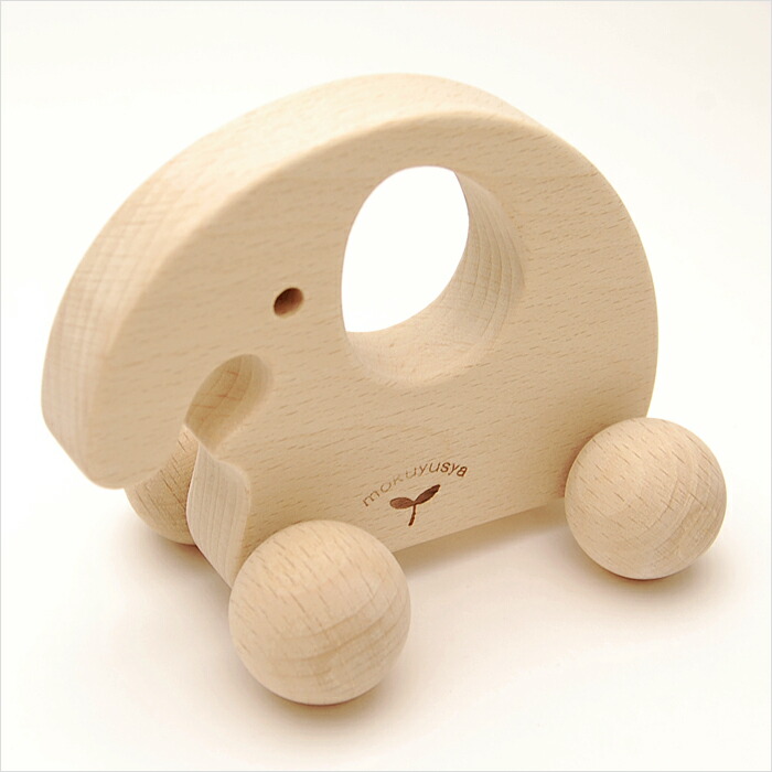 赤ちゃんのおもちゃ にぎり車 ゾウ【WOODYPUDDY 知育玩具 8ヶ月 木のおもちゃ 0歳 赤ちゃん ベビー 木製 子供 一歳 出産祝い 1歳 ギフト 乳児 赤ちゃん玩具 赤ちゃんオモチャ おもちゃ おしゃれ 子ども ウッディプッディ 幼児 プレゼント 】