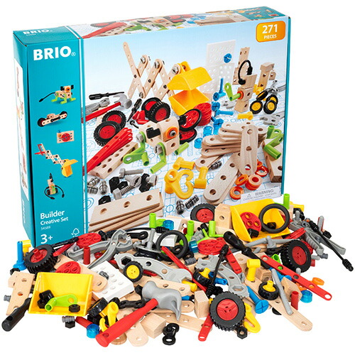 BRIO ブリオ ビルダー クリエイティブセット 知育玩具 3歳 4歳 5歳 木のおもちゃ 木製 誕生日プレゼント 誕生日 男の子 男 女の子 女 子供 プレゼント 大工 組み立てる キッズ ネジ 組み立て 車 木 幼児 海外 クリスマスプレゼント