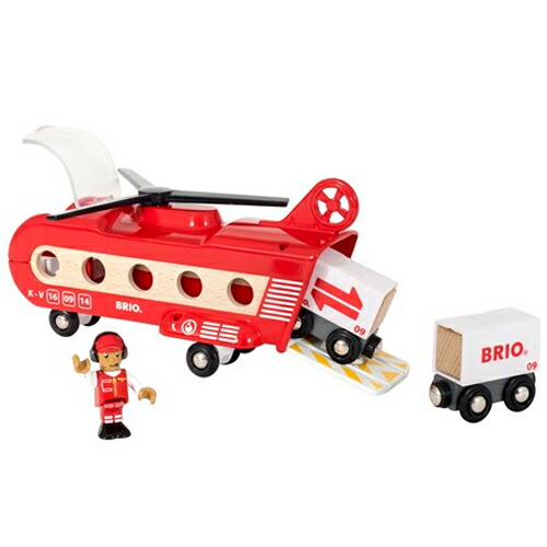 ブリオ BRIO カーゴヘリコプター 木のおもちゃ 電車 子供 誕生日プレゼント 誕生日 男の子 男 出産祝い 3歳 4歳 5歳 列車 ギフト 北欧 乗り物 安心 幼児 玩具 木製レール プレゼント キッズ 海外 トイ クリスマスプレゼント